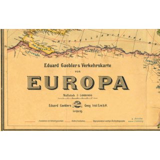 Europa 1942. Historische Verkehrskarte