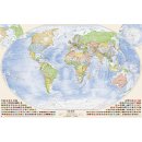 Weltkarte politisch mit Flaggen