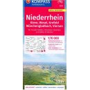 KOMPASS Fahrradkarte Niederrhein, Kleve, Wesel, Krefeld,...