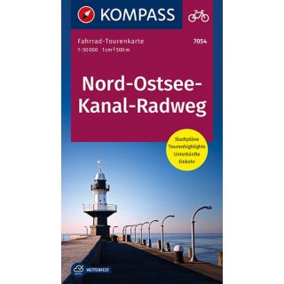 Kompass Leporello Nord-Ostsee-Kanal-Radweg 1:50 000
