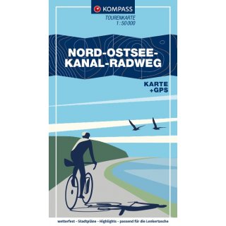 Kompass Leporello Nord-Ostsee-Kanal-Radweg 1:50 000