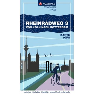 Kompass Leporello Rheinradweg 3