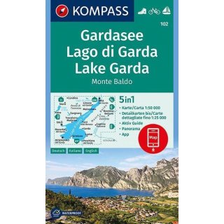 WK  102 Gardasee, Lago di Garda, Lake Garda, Monte Baldo 1:50.000