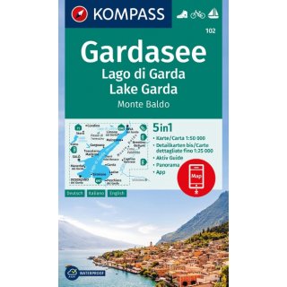 WK  102 Gardasee, Lago di Garda, Lake Garda, Monte Baldo 1:50.000