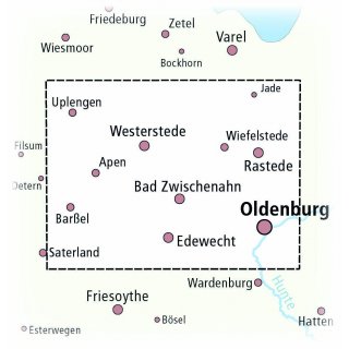 Ammerland, Bad Zwischenahn, Oldenburg, Westerstede 1:50.000