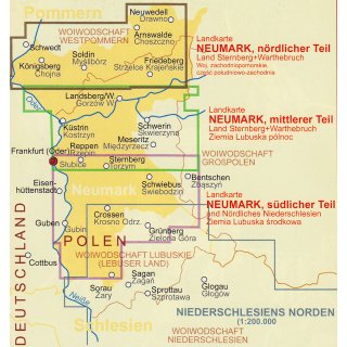 Neumark mittl. Teil Land Sternberg/Warthebruch 1:100.000