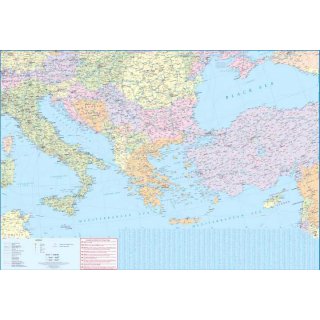 Europe Railway & Road 1:3,350 000