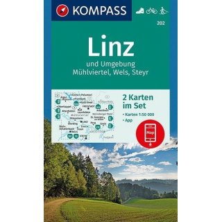 WK  202 Linz und Umgebung, Mühlviertel, Wels, Steyr 1:50 000