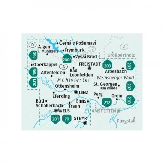 WK  202 Linz und Umgebung, Mhlviertel, Wels, Steyr 1:50.000