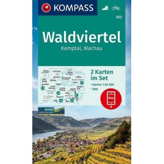 WK  203 Waldviertel, Kamptal, Wachau (2-K-Set) 1:50.000