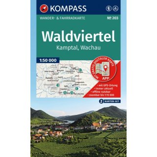 WK  203 Waldviertel, Kamptal, Wachau Karten-Set 1:50.000