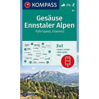 WK   69 Gesäuse, Ennstaler Alpen, Pyhrnpass, Eisenerz 1:35.000
