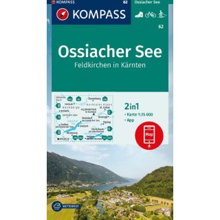 WK   62 Ossiacher See, Feldkirchen in Kärnten 1:25.000