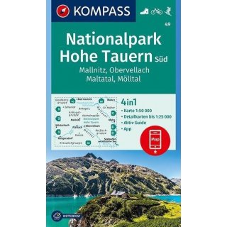 WK   49 Nationalpark Hohe Tauern Süd, Mallnitz, Obervellach, Maltatal, Mölltal 1:50.000