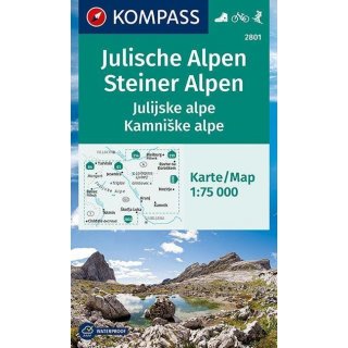 WK 2801 Julische Alpen/Julijske alpe, Steiner Alpen/Kamniske alpe 1:75 000