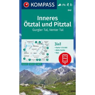 WK  042 Inneres tztal und Pitztal, Gurgler Tal, Venter Tal 1:25.000