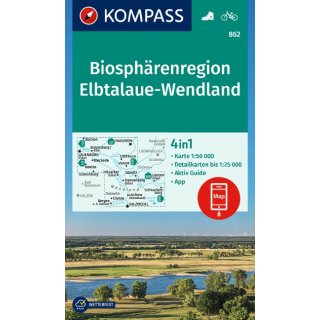 WK  862 Biosphrenregion Elbtalaue-Wendland 1:50 000