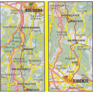 Via degli dei. Da Bologna a Firenze a piedi e in MTB 1:25.000