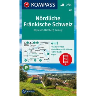 WK 165 Nrdliche Frnkische Schweiz, Bayreuth, Bamberg, Coburg 1:50 000