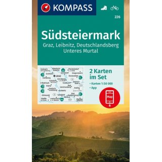 WK  226 Sdsteiermark, Graz, Leibnitz, Deutschlandsberg, Unteres Murtal (2-K-Set) 1:50.000