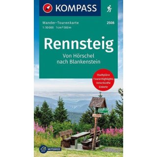 WTK 2508 Der Rennsteig (Leporello) 1:50.000