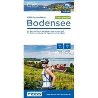 ADFC-Regionalkarte Bodensee, 1:50.000, rei- und wetterfest, GPS-Tracks Download