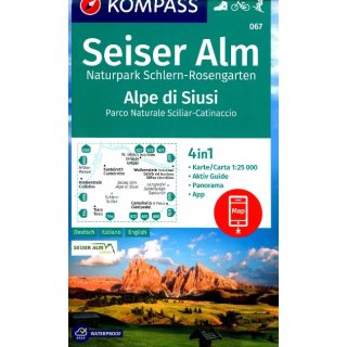 WK  067 Seiser Alm, Naturpark Schlern-Rosengarten, Alpe di Siusi 1:25.000