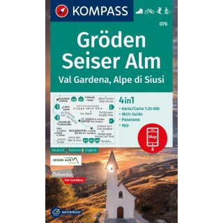 WK  076 Grden, Seiser Alm, Val Gardena, Alpe di Siusi 1:25 000