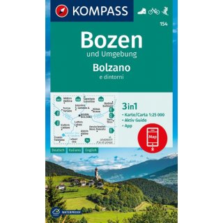 WK  154 Bozen und Umgebung, Bolzano e dintorni 1:25 000