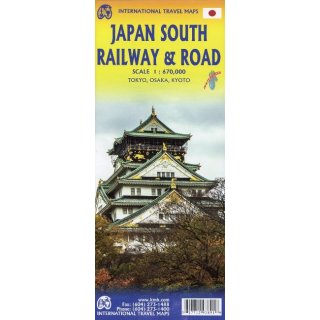 Japan South Railway & Road 1:670.000