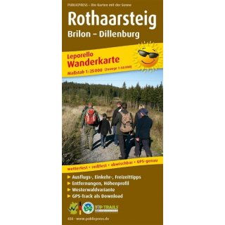 Rothaarsteig, Brilon - Dillenburg 1:25.000