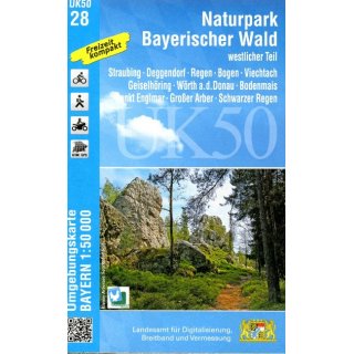 UK50-28 Naturpark Bayerischer Wald - westlicher Teil 1:50 000