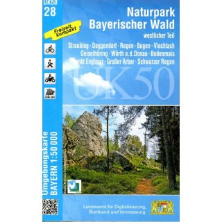 UK50-28 Naturpark Bayerischer Wald - westlicher Teil 1:50 000