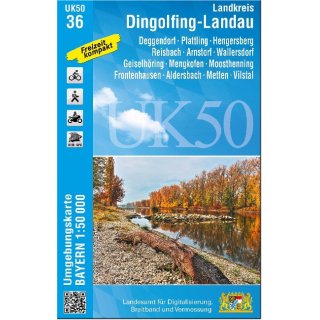 UK 50-36 Landkreis Dingolfing-Landau 1:50 000