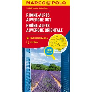 Rhône-Alpes, Auvergne Ost 1:300 000