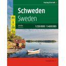 Schweden, Autoatlas 1:250.000 - 1:400.000