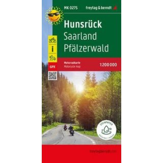Hunsr&uuml;ck - Saarland - Pf&auml;lzerwald, Motorradkarte 1:200.000