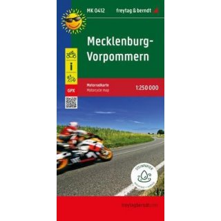 Mecklenburg-Vorpommern, Motorradkarte 1:250.000