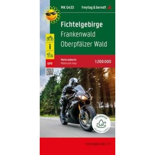 Fichtelgebirge - Frankenwald - Oberpflzer Wald, Motorradkarte 1:200.000