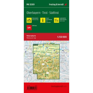 Oberbayern - Tirol - Sdtirol, Motorradkarte 1:250.000