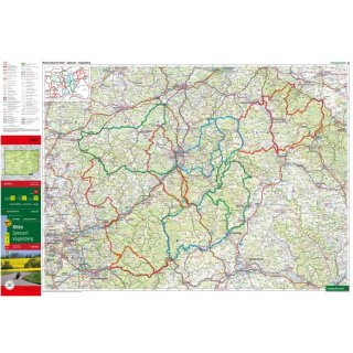 Rh�n - Spessart - Vogelsberg, Motorradkarte 1:200.000