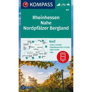 WK 831 Rheinhessen, Nahe, Nordpflzer Bergland 1:50000