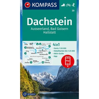 WK 20 Dachstein, Ausseerland, Bad Goisern, Hallstatt 1:50 000