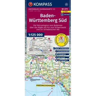 FK 3711, Baden-Wrttemberg Sd, Schwarzwald, Bodensee, Schwbische Alb, Allgu 1:125000