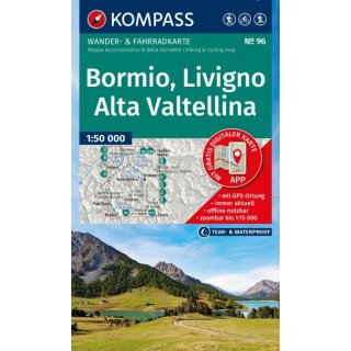 WK   96 Bormio, Livigno, Alta Valtellina 1:50000