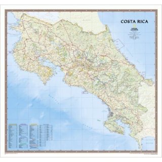 Costa Rica Wandkarte