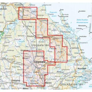 Uppsala & Upplandsleden 1:50.000