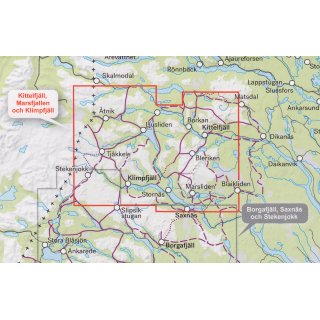 Kittelfjll, Marsfjllen och Klimpfjll 1:50.000