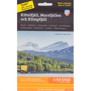 Kittelfjäll, Marsfjällen och Klimpfjäll 1:50.000