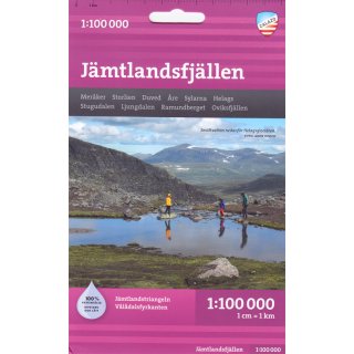 J&auml;mtlandsfj&auml;llen 1:100.000